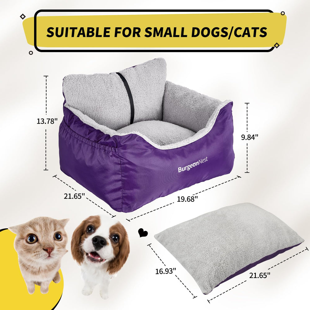 BurgeonNest dog car seat side pocket showing roomy storage for essentials