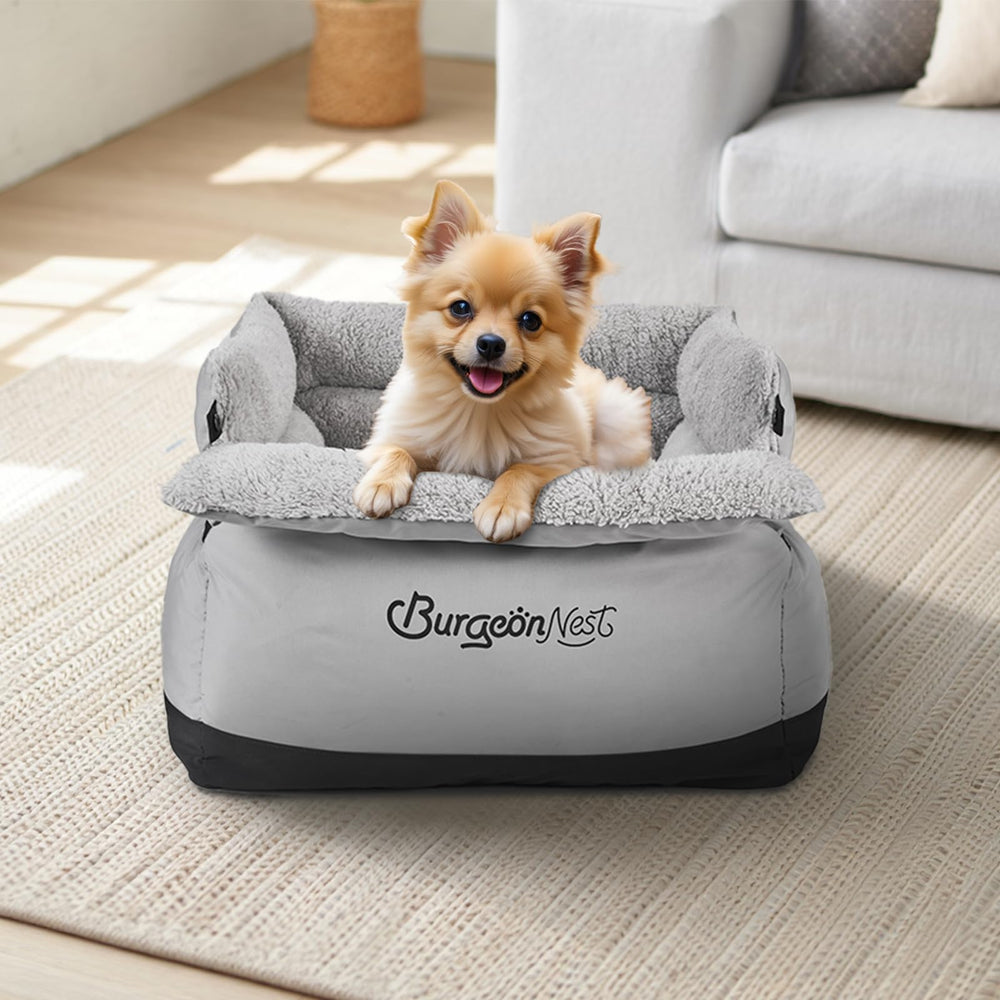 BurgeonNest dog car seat travel bed and booster offer versatile use.