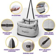 BurgeonNest dog car seat washable material simplifies hair and odor cleanup.