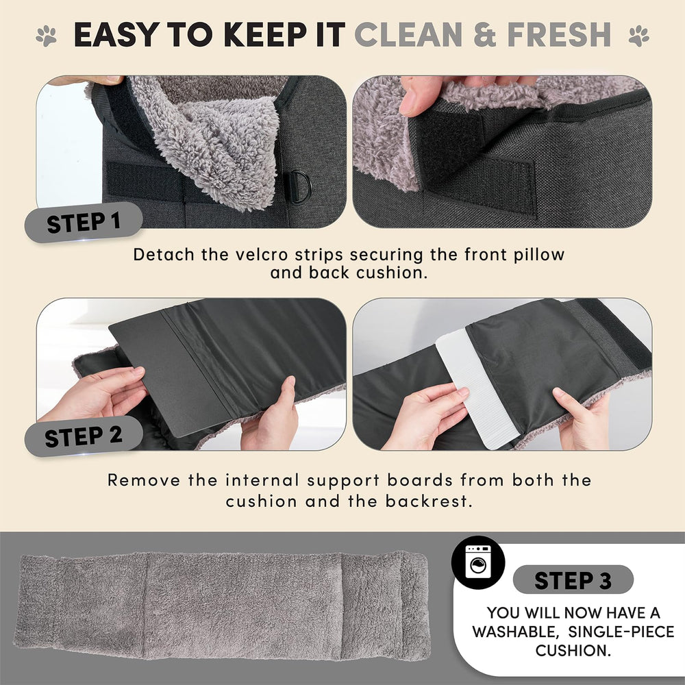 BurgeonNest Center Console dog car seat anti-collapse honeycomb core for safety.