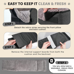 BurgeonNest Center Console dog car seat anti-collapse honeycomb core for safety.