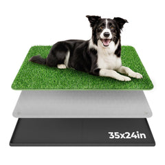 BurgeonNest dog grass pad 35x24 for indoor potty training and easy cleanup.