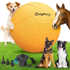 BurgeonNest 25-inch herding ball in action for active play