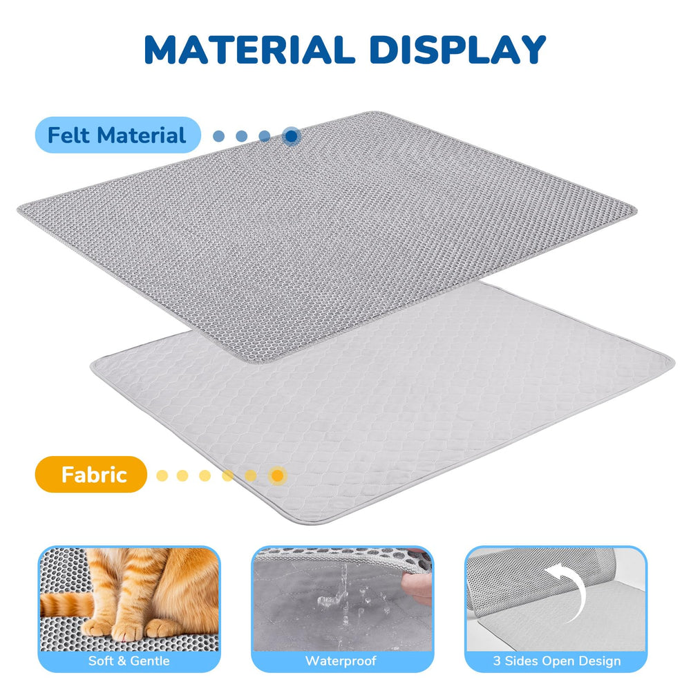 BurgeonNest machine-washable litter mat simplifies after-use cleaning.