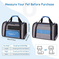 BurgeonNest soft cat carrier with breathable fabric for pet comfort.