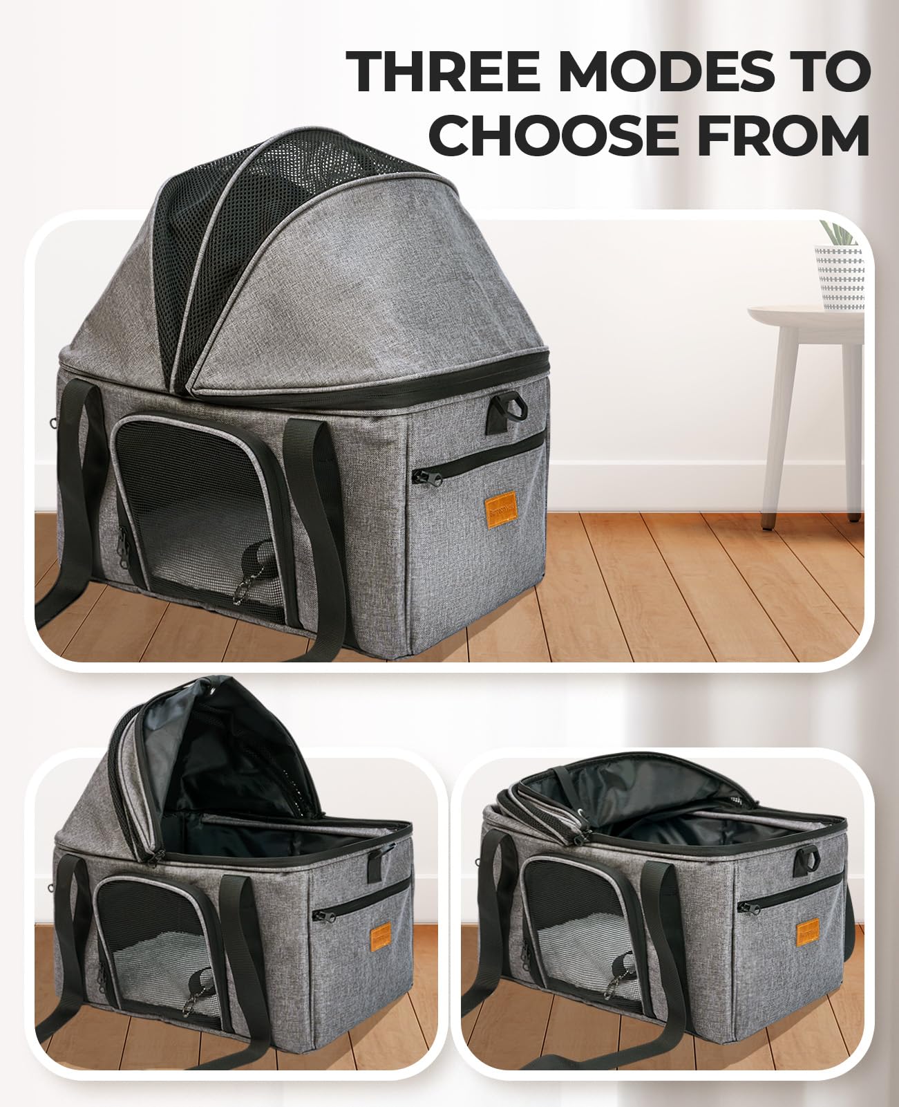 BurgeonNest adjustable shoulder strap and handles for versatile transport.