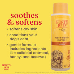 BURT'S BEES FOR PETS bottle highlights shea butter and honey ingredients