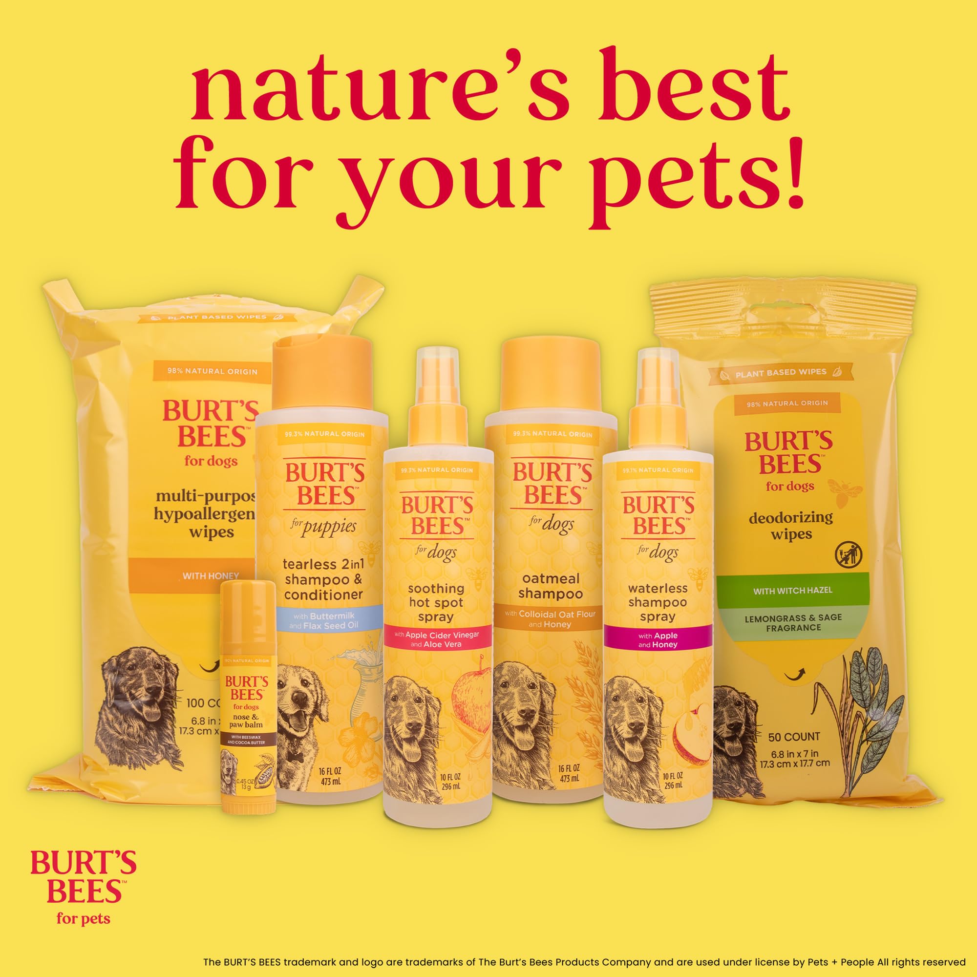 Burts Bees for Pets travel-ready wipes for car and crate cleanups.