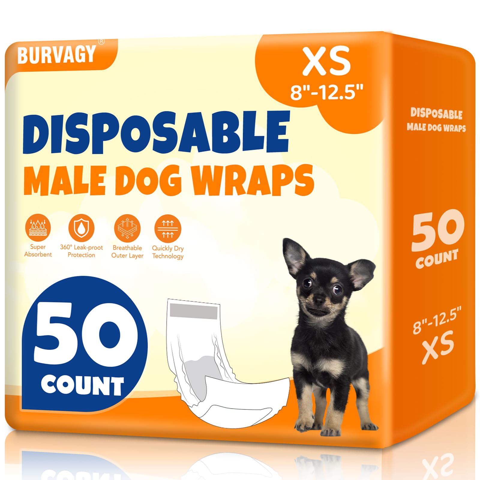 BURVAGY male dog wraps pack overview for daily protection and easy handling.