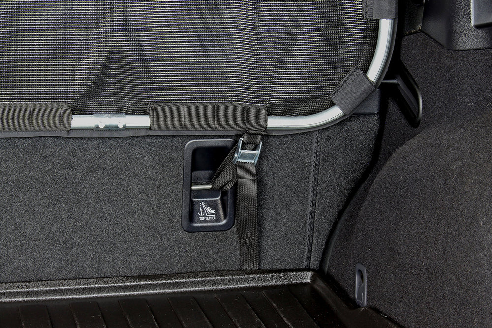 Bushwhacker cargo barrier 46x21 inch dimensions help ensure proper fit in CUVs and mid-size SUVs.