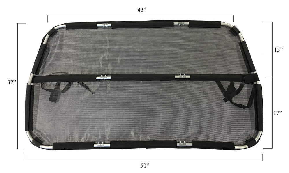 Bushwhacker Deluxe mesh design allows airflow while keeping pet out of the front