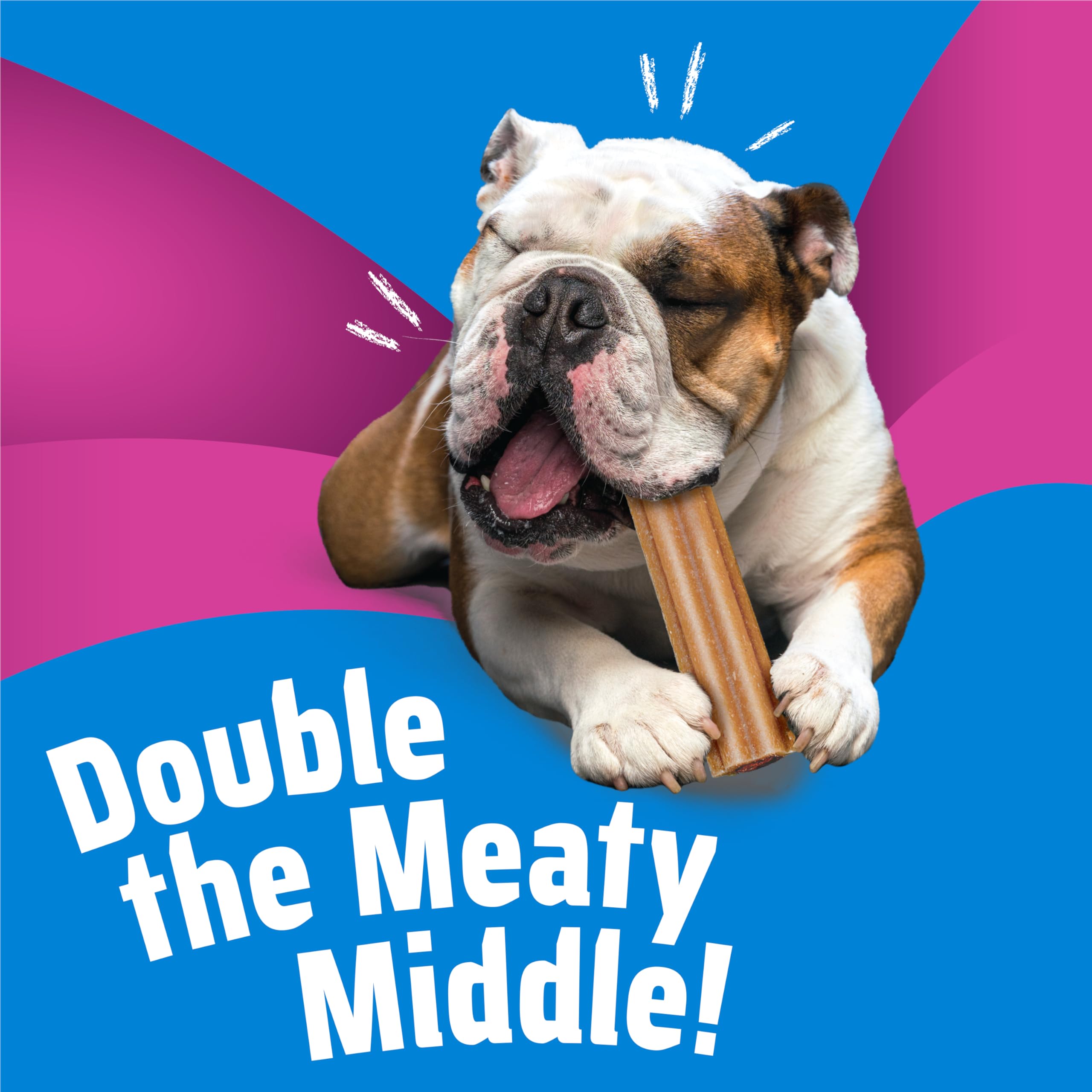 Busy Stuf’d long-lasting chews for medium dogs with flower shape promote extended chewing.