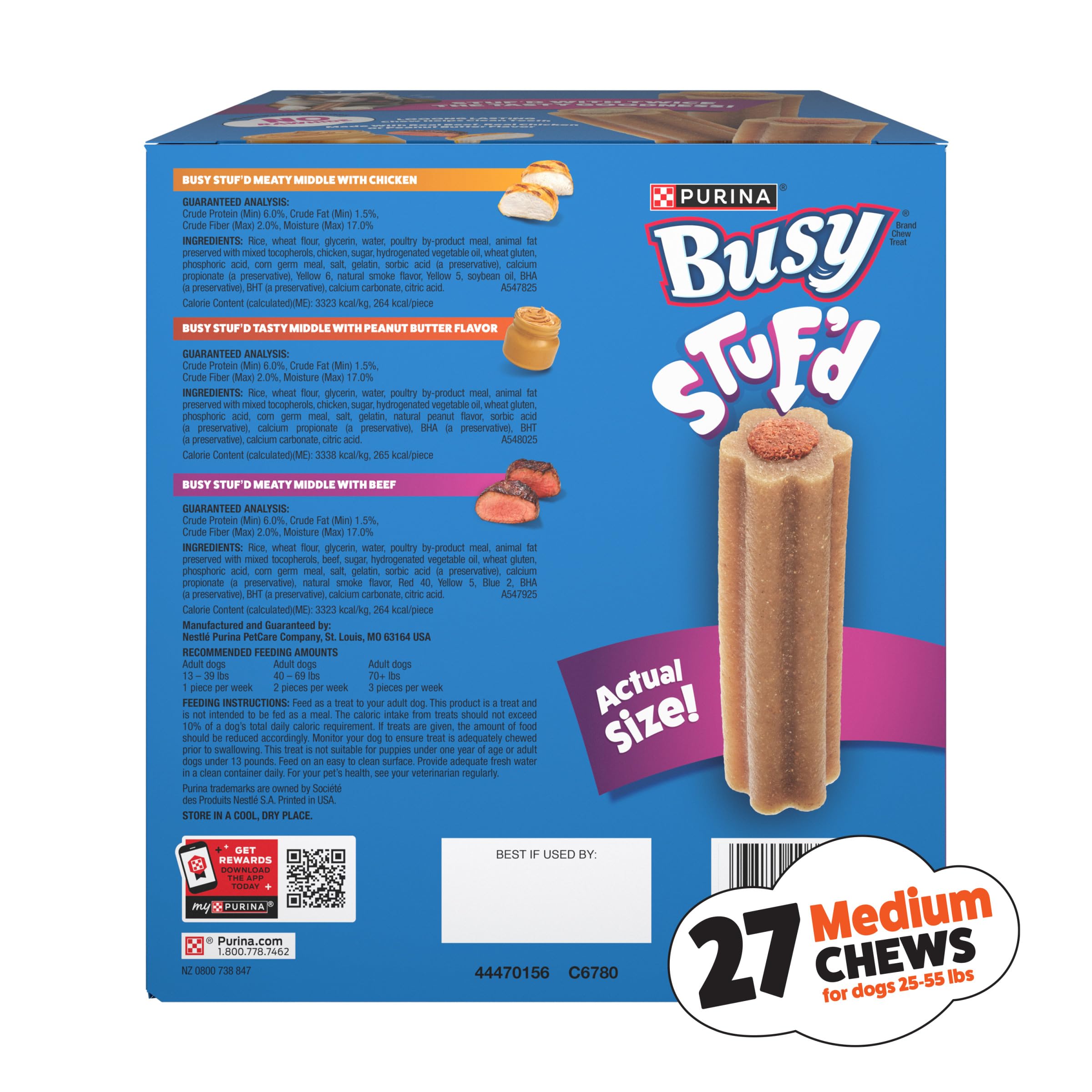 Busy Stufd no rawhide claim emphasizes a safer chew option for dogs.