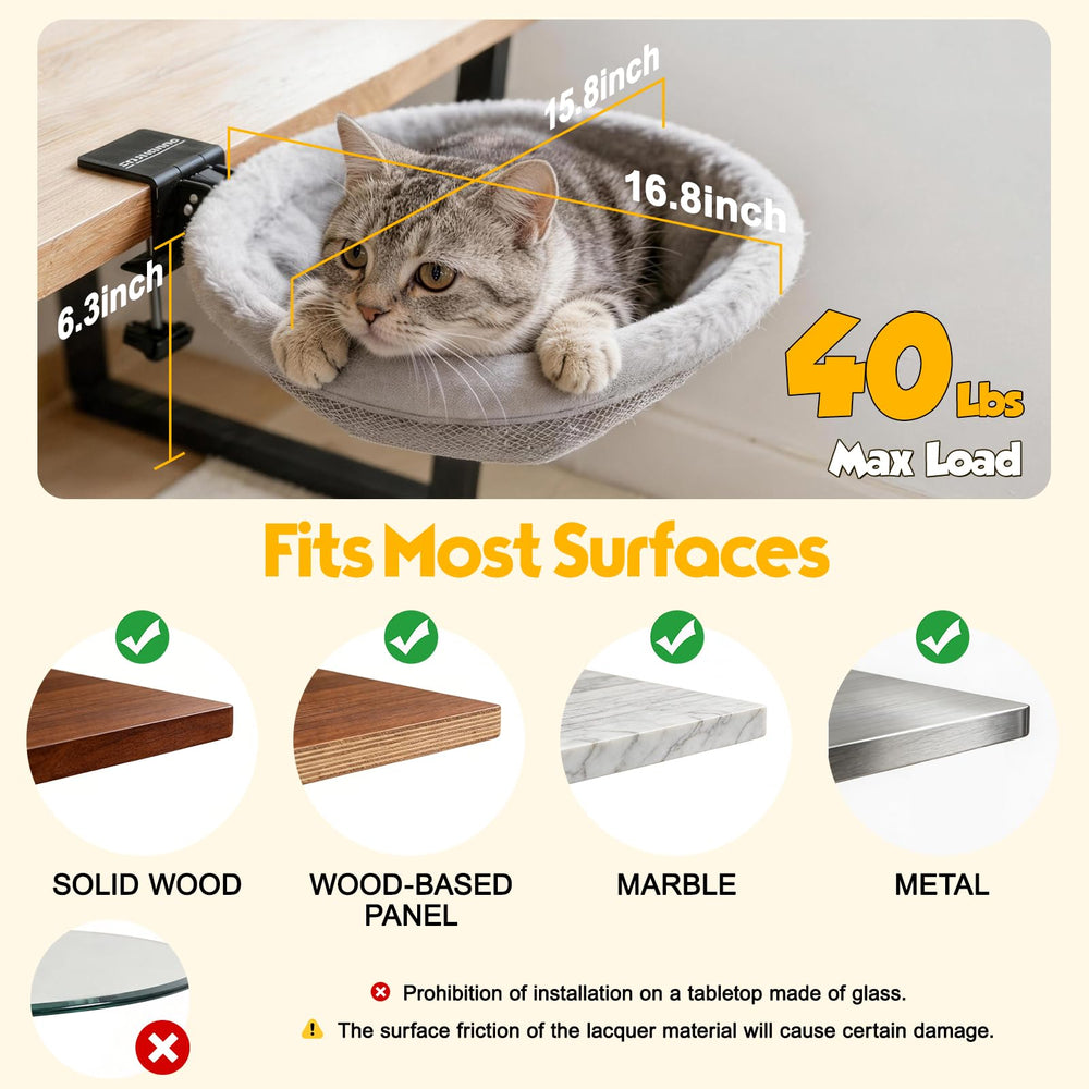 ButtonwoodNest Ultra-heavy duty frame supports cats up to 40 pounds.