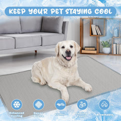 Buvlnee cooling mat folded portable for travel and crates.