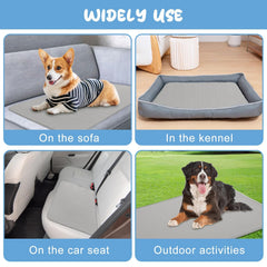 Buvlnee cooling mat outdoors in shade keeps pets cool.