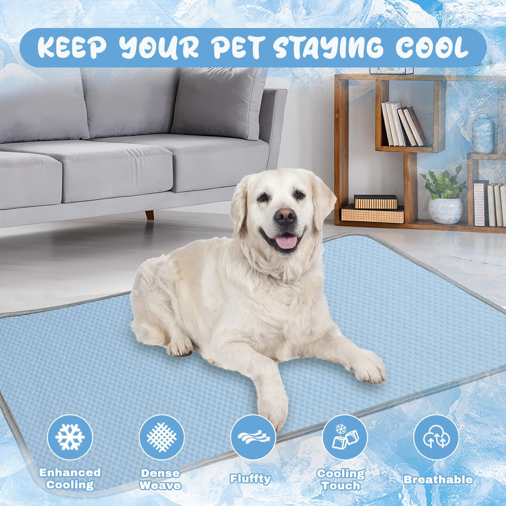 Buvlnee Cooling Mat fabric closeup shows breathable, safe self-cooling surface.