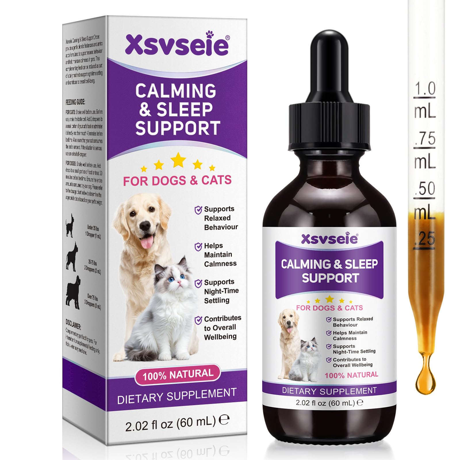 Buyourtaste liquid melatonin drops for dogs bottle promotes calmer evenings