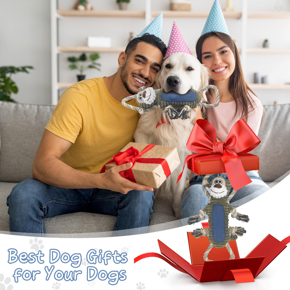 BUYPOW big dog toy with built-in whistle for interactive play