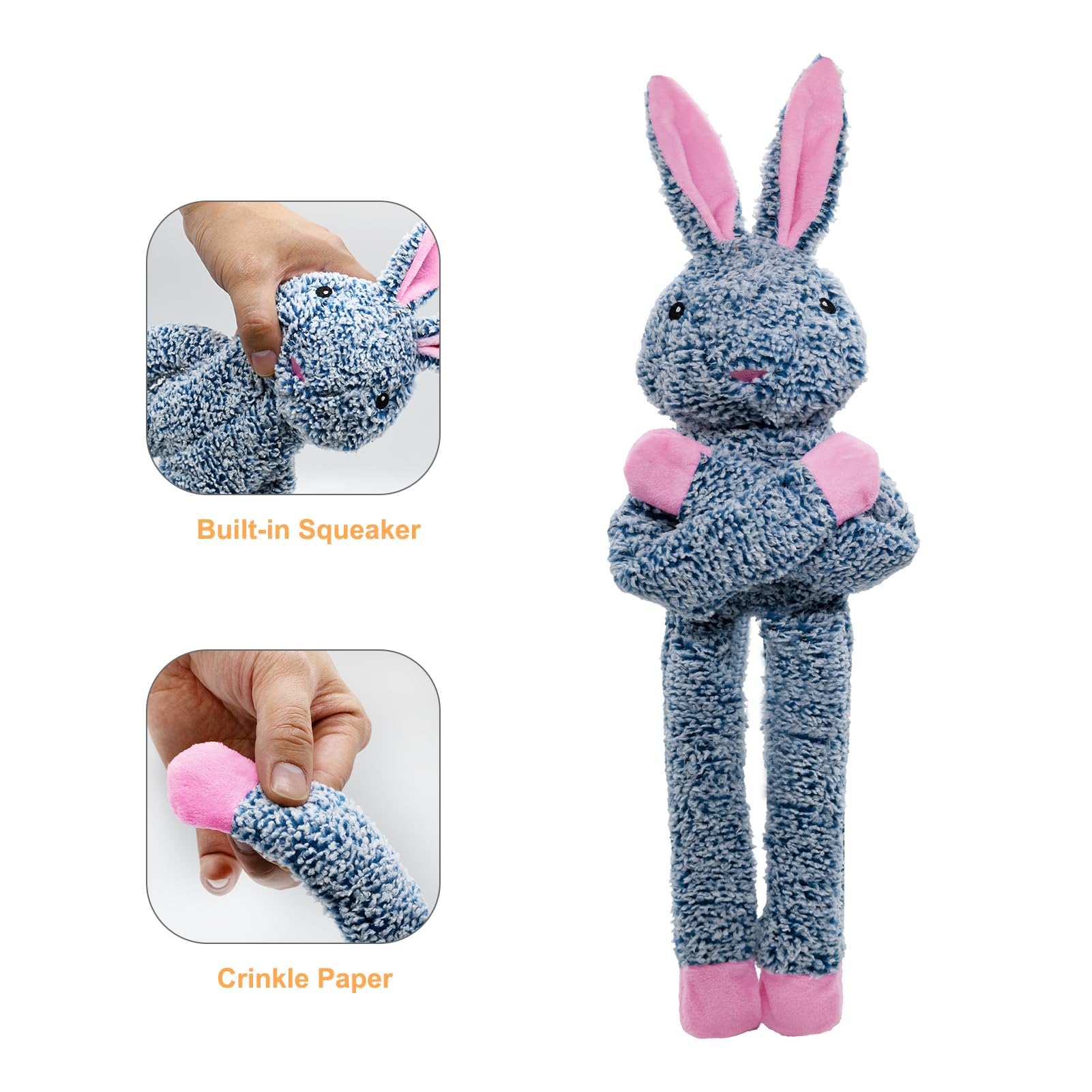 BUYPOW squeaky crinkle dog toy engages dogs during chew time