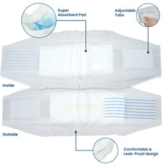 BV Dog Diapers Male Small fur-friendly fastening for comfortable fit