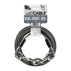 BV dog tie out cable 25ft extended view for spacious outdoor roaming