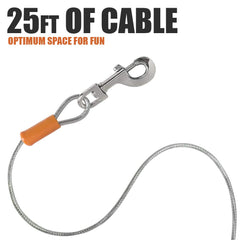 BV tie out with reflective vinyl cover enhances night visibility.