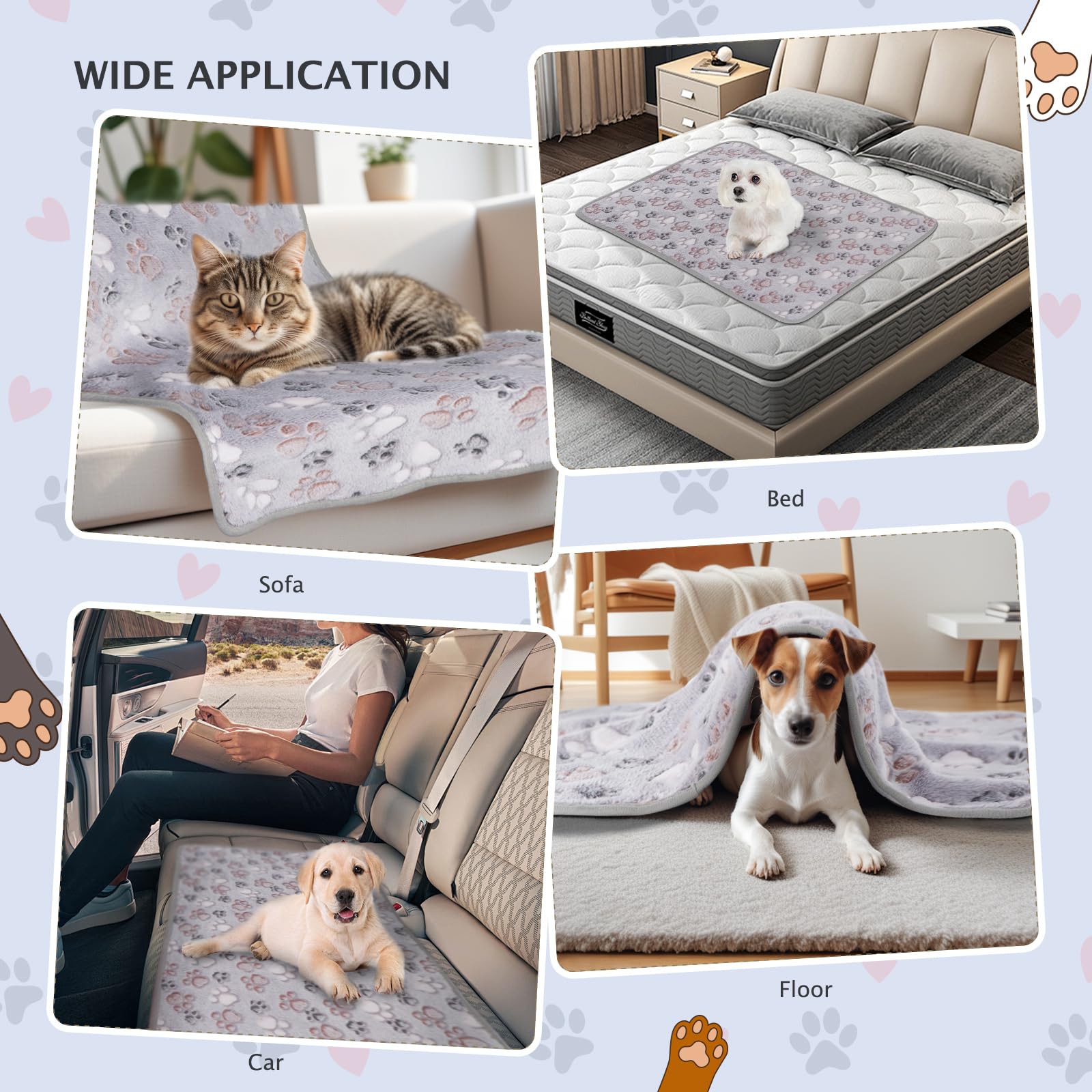 BVAGSS paw print blanket design adds cute style and comfort