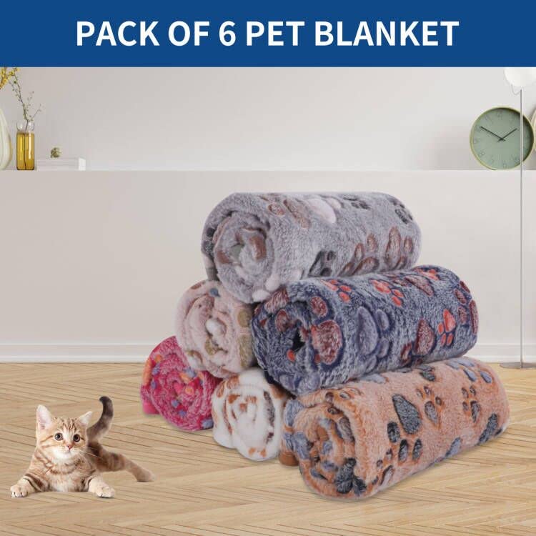 BVAGSS paw print blanket multipack keeps replacements handy for busy homes.