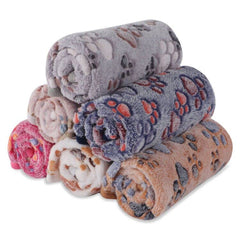 BVAGSS paw print blanket for small dogs offers cozy warmth.