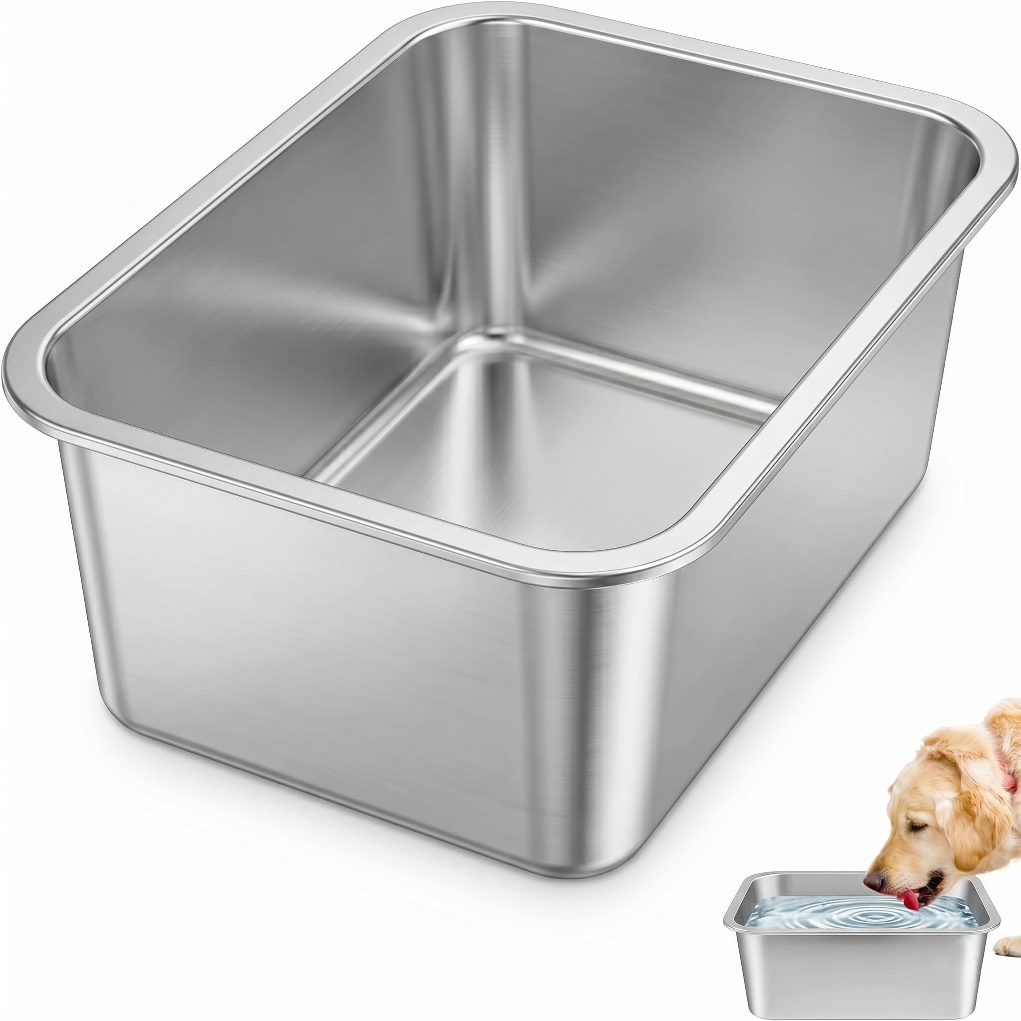 BWOGUE 3Gallon dog bowl showing large capacity for XL dogs at home