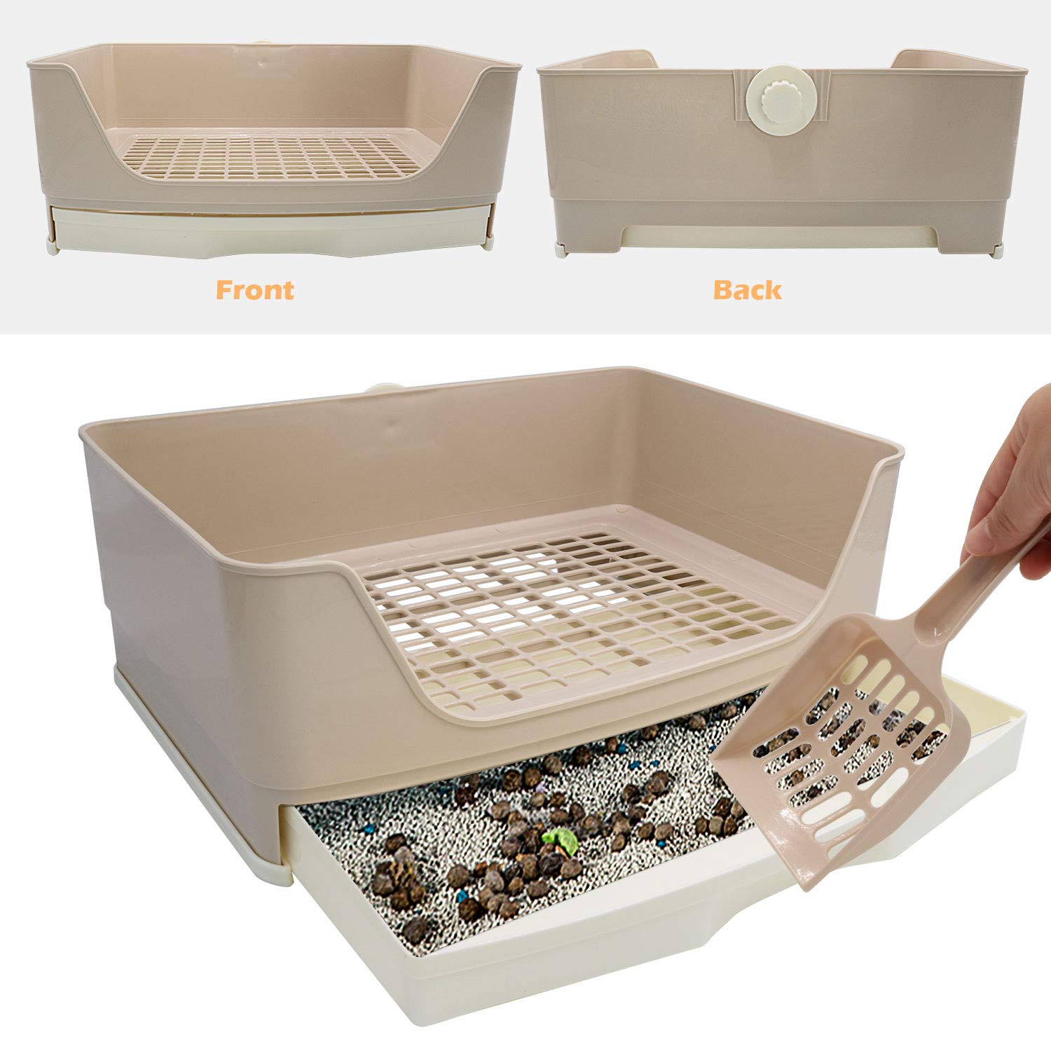 BWOGUE Easy-Clean litter box mesh supports efficient waste separation.