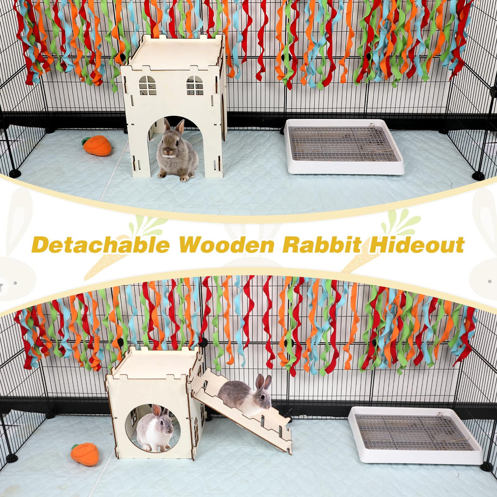 BWOGUE Extra Large Bunny Castle multi-pet space supports shared play