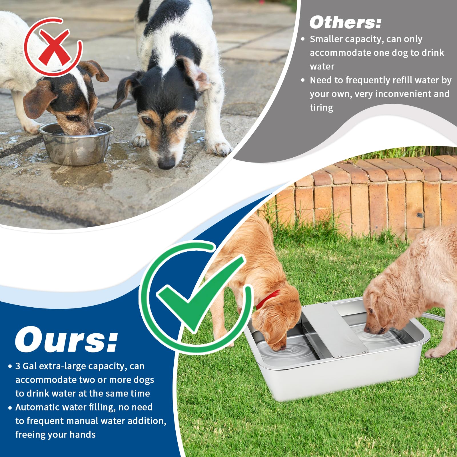 BWOGUE float valve provides automatic refill to maintain water level