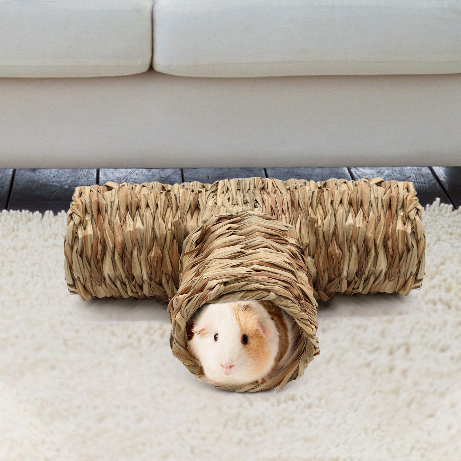 BWOGUE Grass Tunnel Nature's Hideaway dimensions shown for compact setup.
