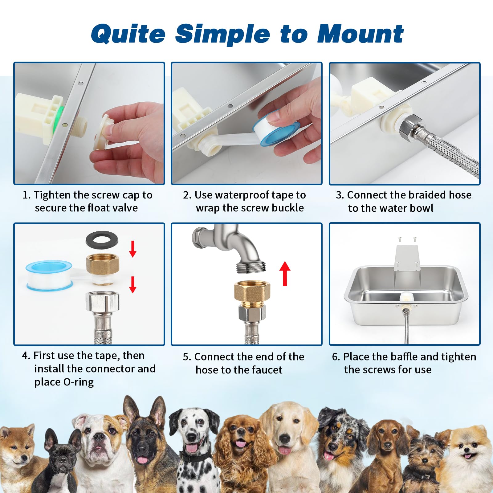 BWOGUE multi-pet kit includes hoses, seals, and mats