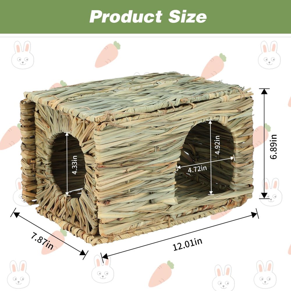 BWOGUE natural seagrass bed hideaway seen in product shot, provides natural bedding feel.