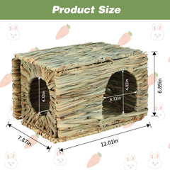 BWOGUE natural seagrass bed hideaway seen in product shot, provides natural bedding feel.