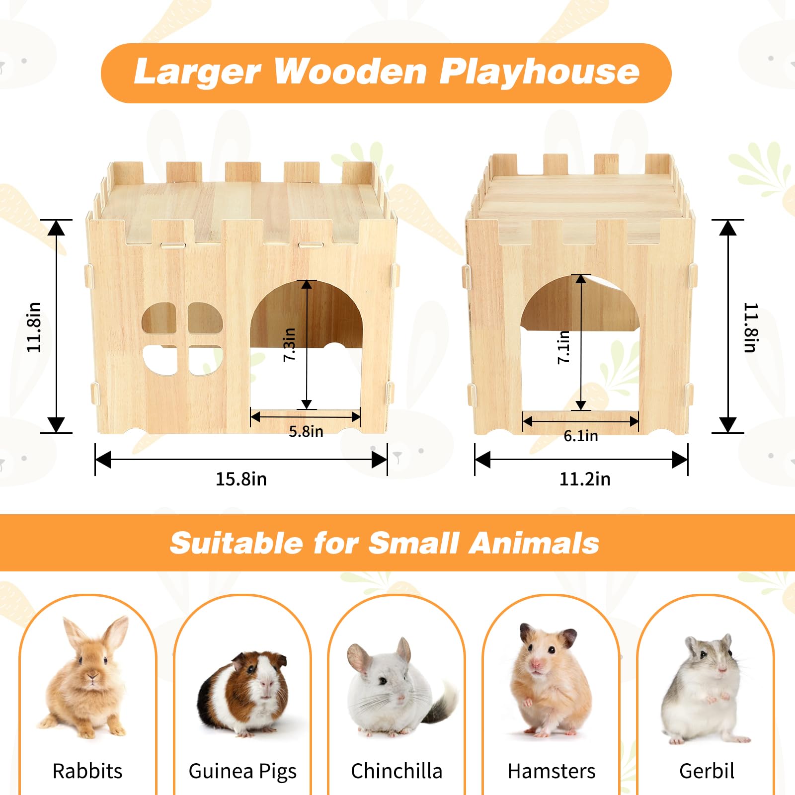 BWOGUE rabbit hideouts feature a two-story layout for resting and exploration.