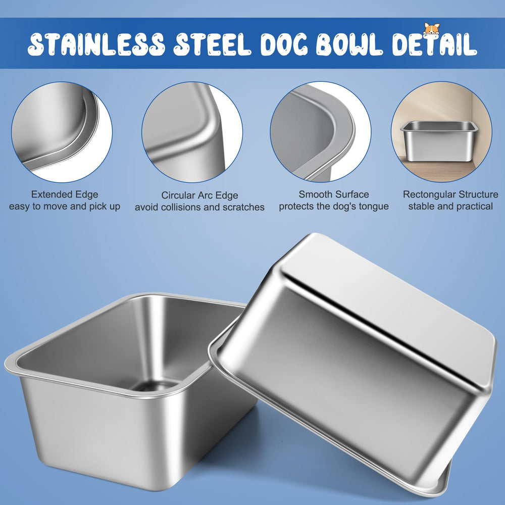 BWOGUE rectangular-base bowl stays steady against walls for mess-free placement