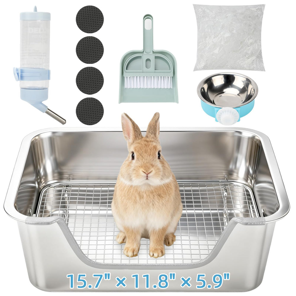 BWOGUE stainless steel litter box with chew-proof design for long-lasting use