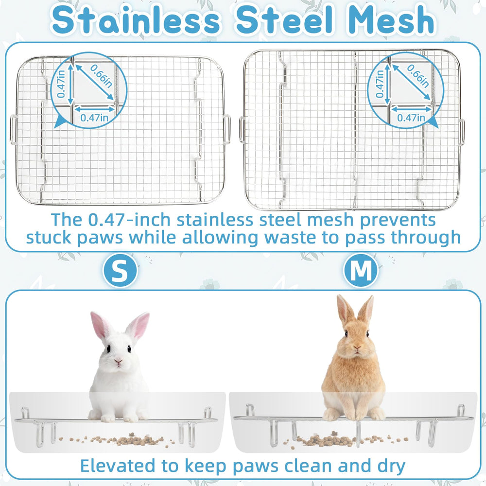 Low-entry design supports easy potty training for rabbits and guinea pigs