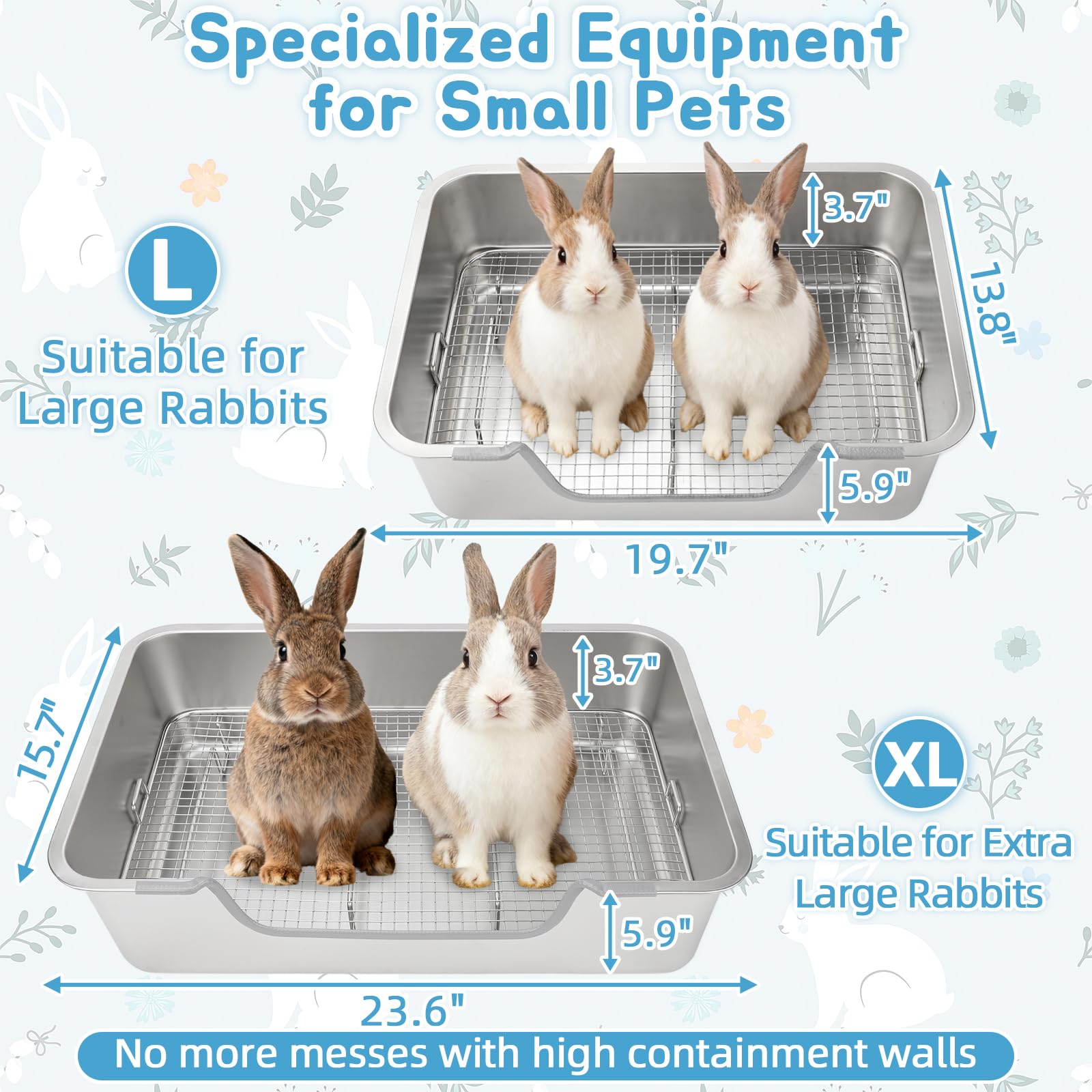 Removable grid with handle enables quick, no-contact waste disposal