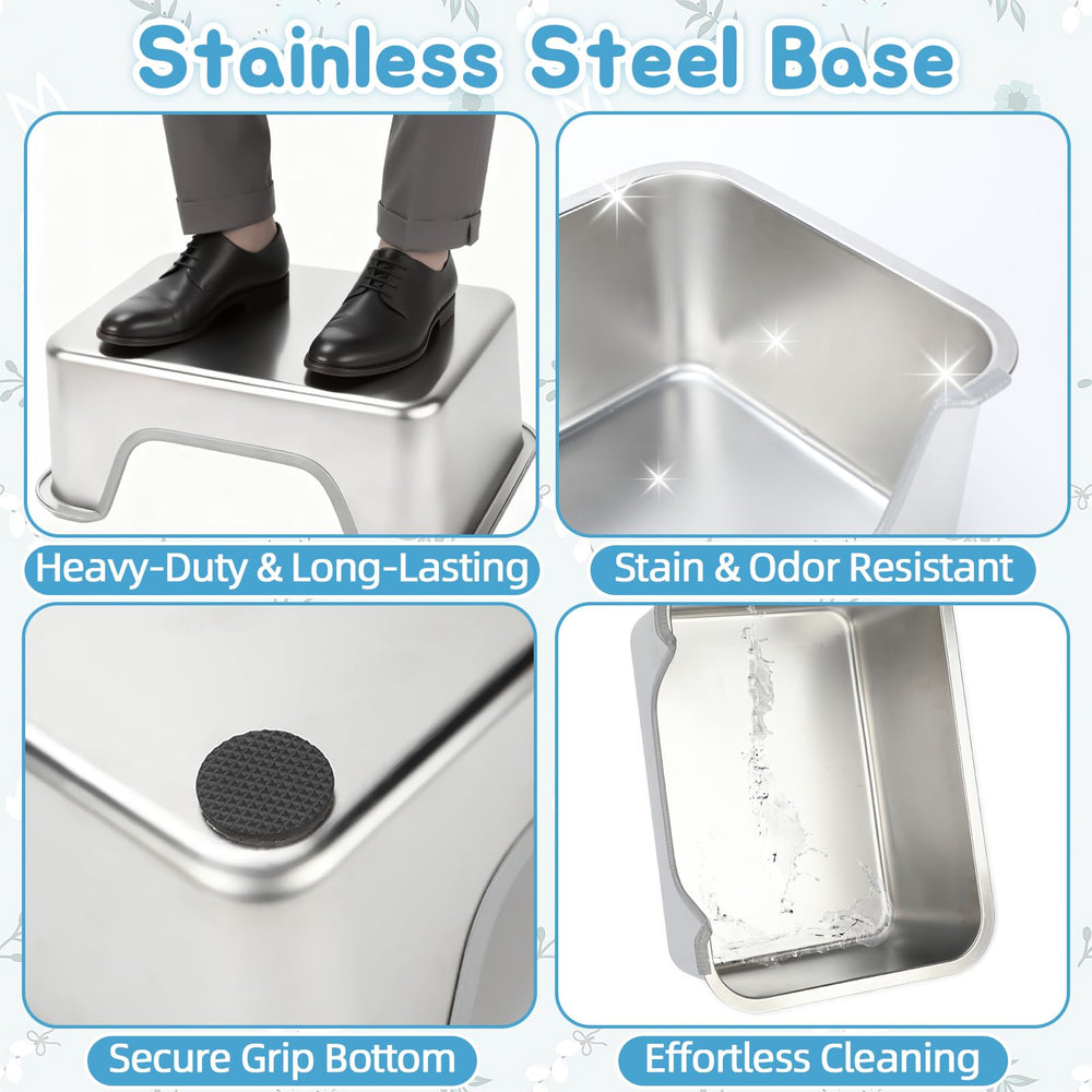 Stain-resistant base cleans up quickly after use