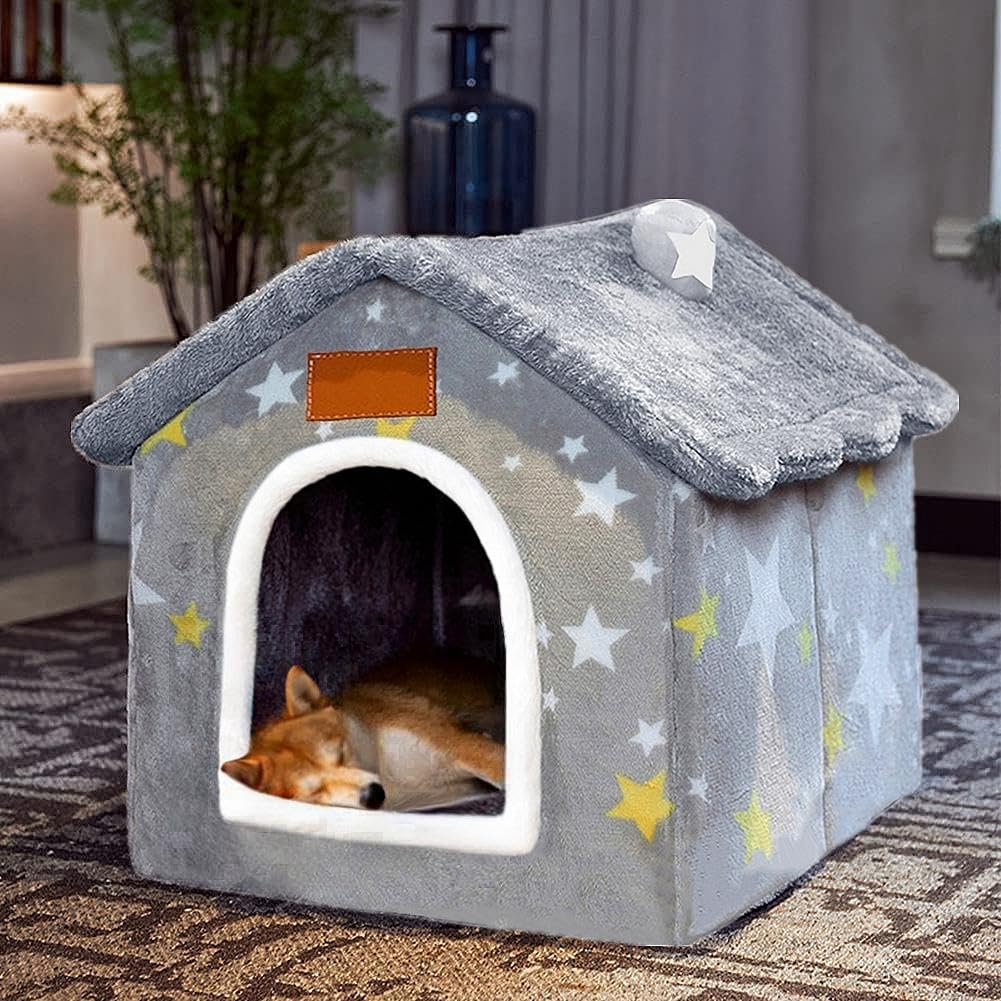 BXEBUI dog house with memory sponge folds for easy storage and comfort.