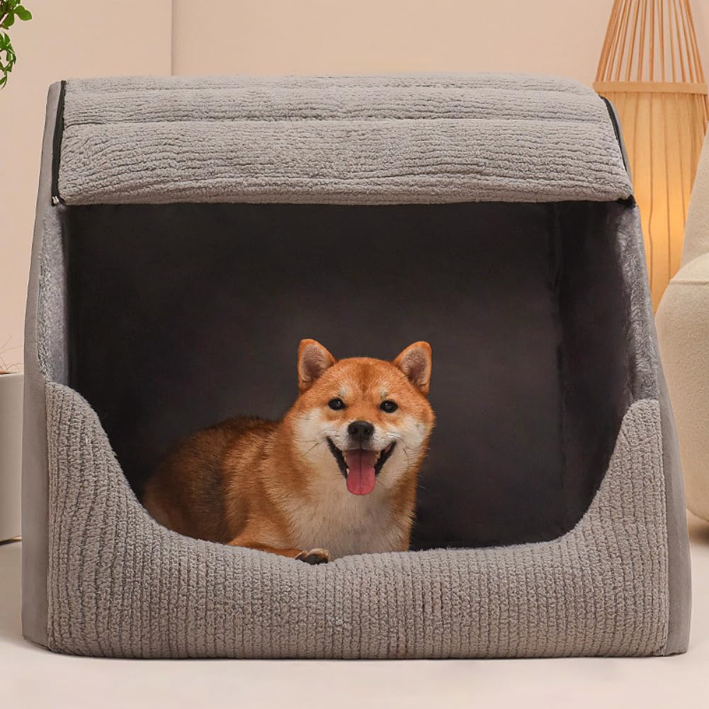 BXEBUI extra-large dog bed house foldable packaging facilitates travel and setup