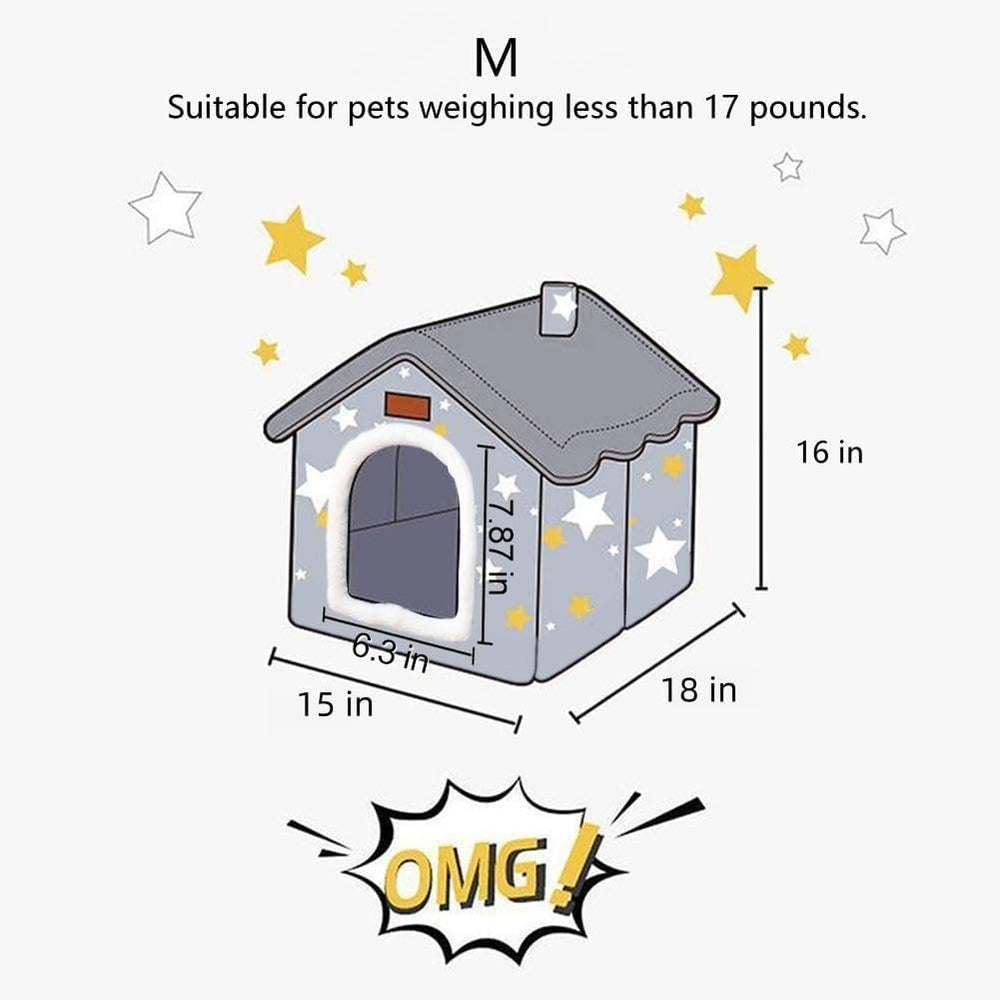 BXEBUI foldable pet kennel bed is portable and easy to move.