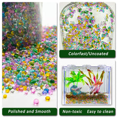BXI colorfast non-toxic aquarium stones stay true and safe for plants