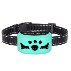 BXQ dog bark collar front view with bone-inspired design for calm training