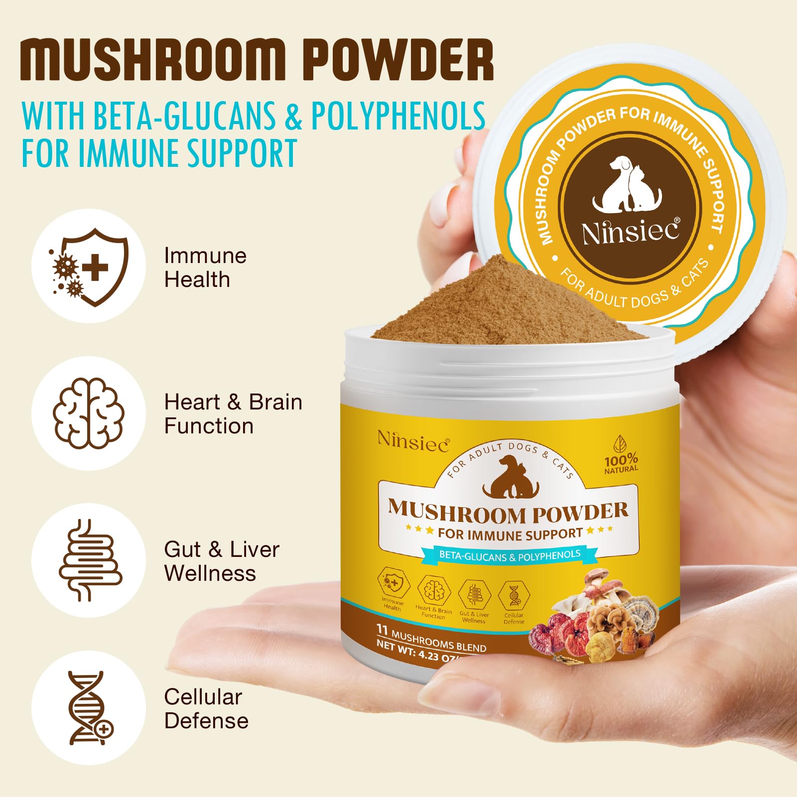 BXRUIAGN pet dosing spoon sprinkling powder onto dog or cat food